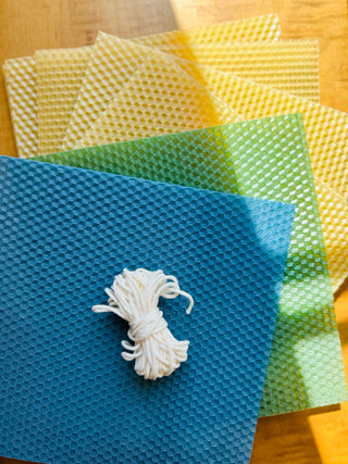 Rolled Beeswax Candle Kit   Seasonal Spring Colors
