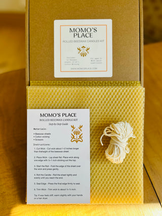 Rolled Beeswax Candle Kit   Seasonal Spring Colors
