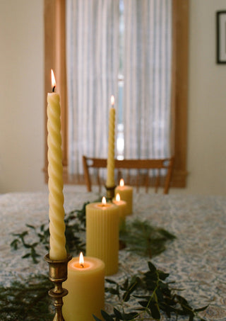 Momo's Place solid pillars are eco friendly candles that are made of 100% pure beeswax and all natural cotton wicks
