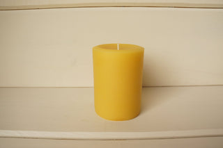 Momo's Place solid pillars are eco friendly candles that are made of 100% pure beeswax and all natural cotton wicks
